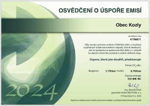 Osvědčení o úspoře emisí